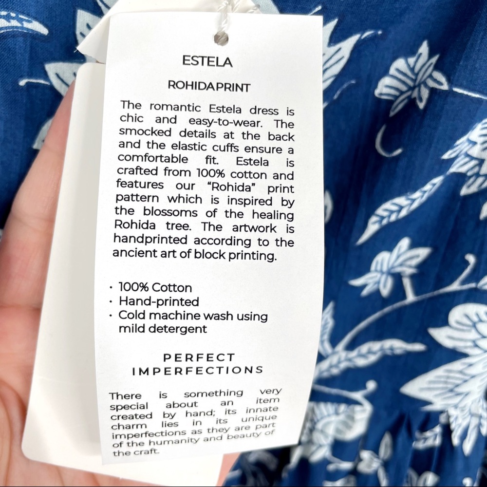 Monsoon and Beyond Blue and White Floral Midi Dress - Picture 9 of 15